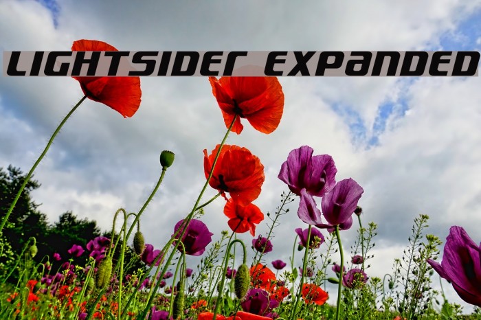 Lightsider Expanded Font examples