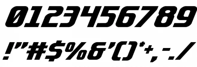 Lightsider Italic Font OTHER CHARS