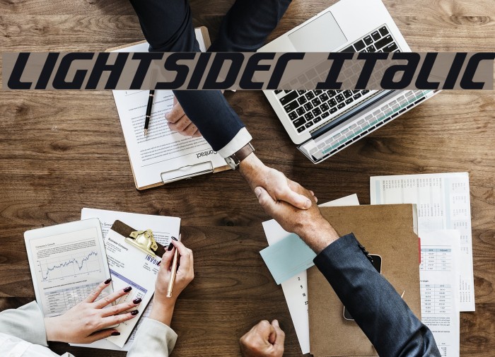 Lightsider Italic Example 1