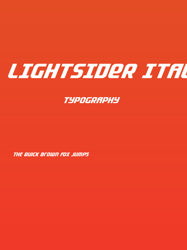 Lightsider Italic Poster