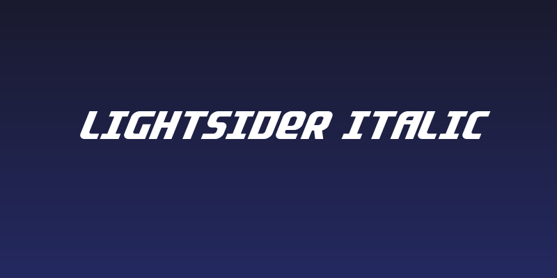 Lightsider Italic Social Header