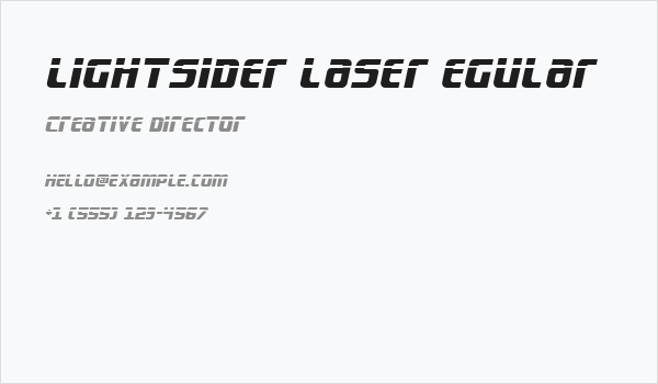 Lightsider Laser egular Business Card