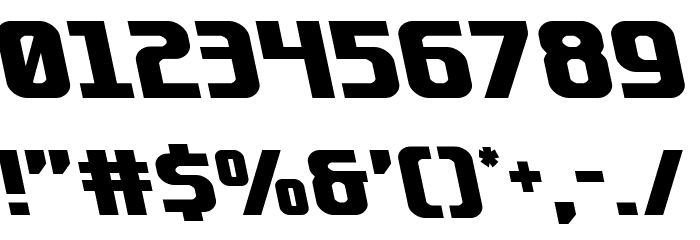Lightsider Leftalic Font OTHER CHARS