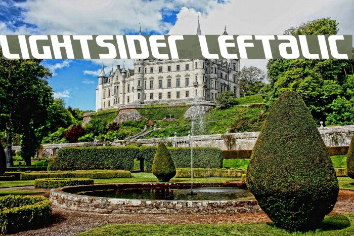 Lightsider Leftalic Font examples