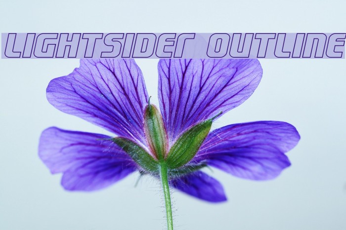 Lightsider Outline Font examples