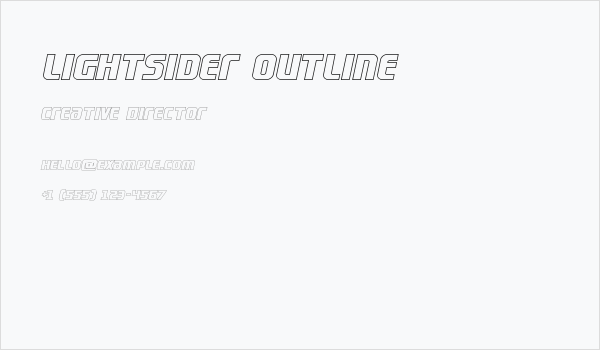 Lightsider Outline Business Card