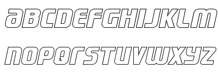 Lightsider Outline Font LOWERCASE