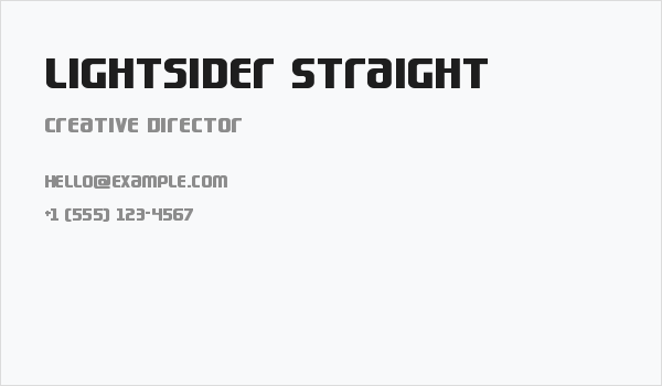 Lightsider Straight Business Card