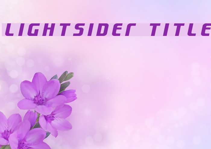 Lightsider Title Example 1