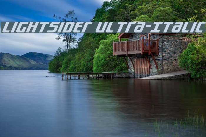 Lightsider Ultra-Italic Font examples