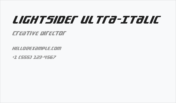 Lightsider Ultra-Italic Business Card