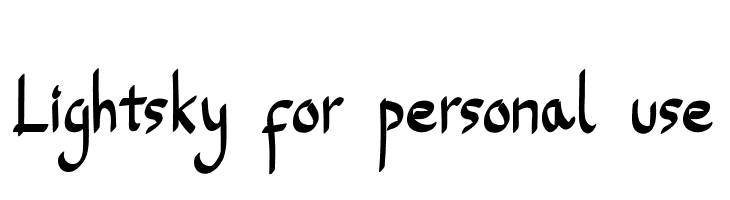 Lightsky for personal use  フリーフォントのダウンロード