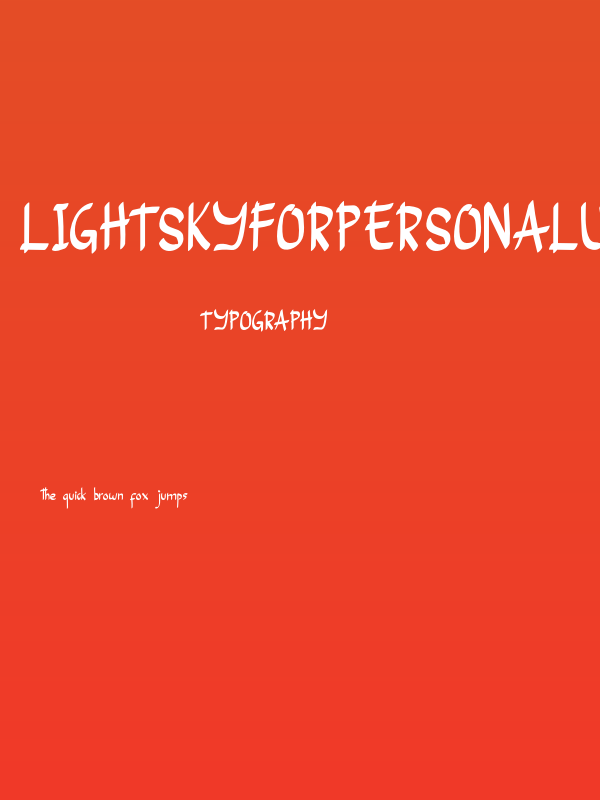 Lightskyforpersonaluse Poster
