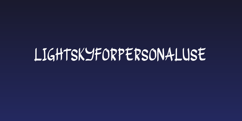 Lightskyforpersonaluse Social Header