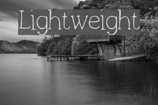 Lightweight Font examples
