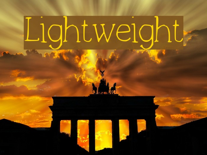 Lightweight Example 2