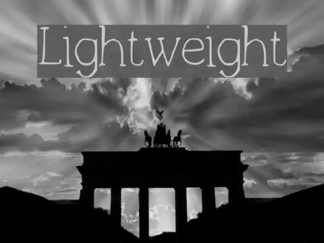 Lightweight Font examples