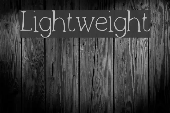 Lightweight Font examples