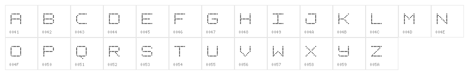 Lightzone Regular Character Map
