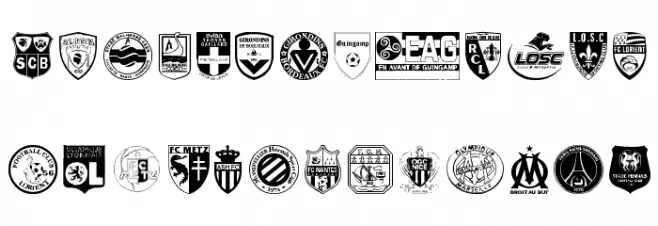 Ligue 1 خط أحرف صغيرة