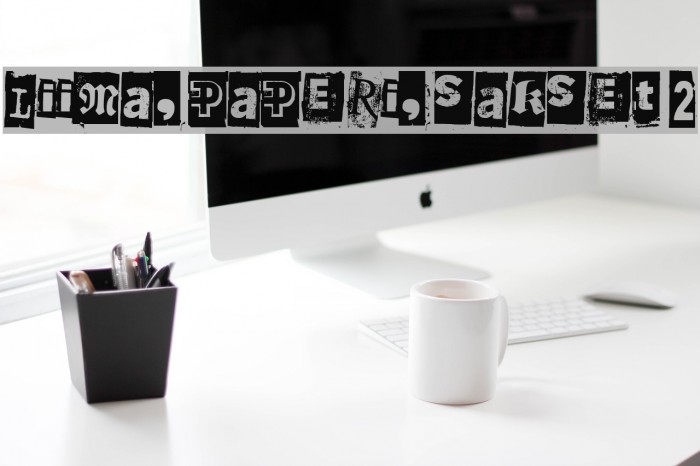 Liima, paperi, sakset 2 Font examples
