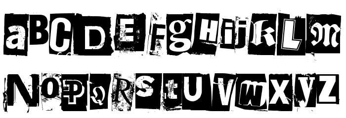 Liima, paperi, sakset 2 Font LOWERCASE