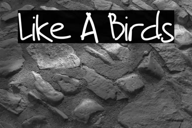 Like A Birds Font examples