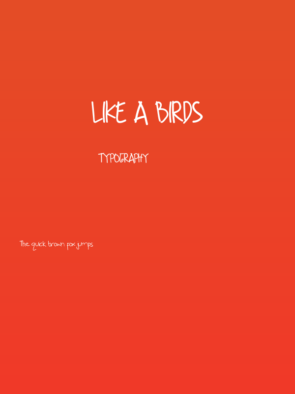 Like A Birds Poster