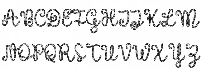 Like A Rope Schriftart Groß
