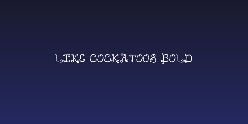 Like Cockatoos Bold Social Header