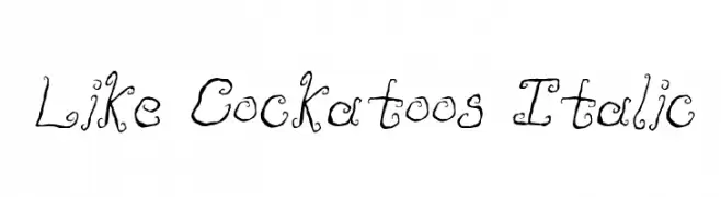 Like Cockatoos Italic  Frei Schriftart Herunterladen