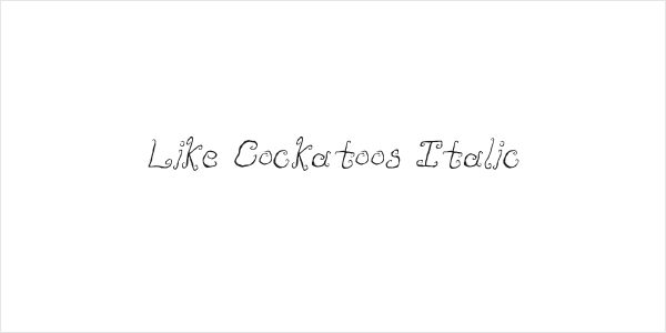 Like Cockatoos Italic Logo