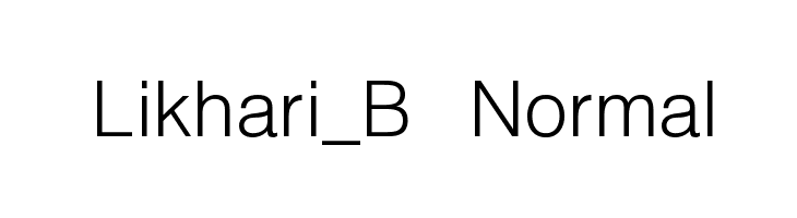 Likhari_B Normal Font