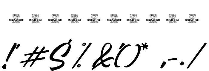 Lil Stuart PERSONAL USE ONLY Regular Font OTHER CHARS