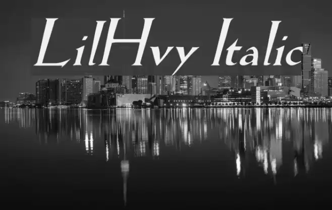 LilHvy Italic Font examples