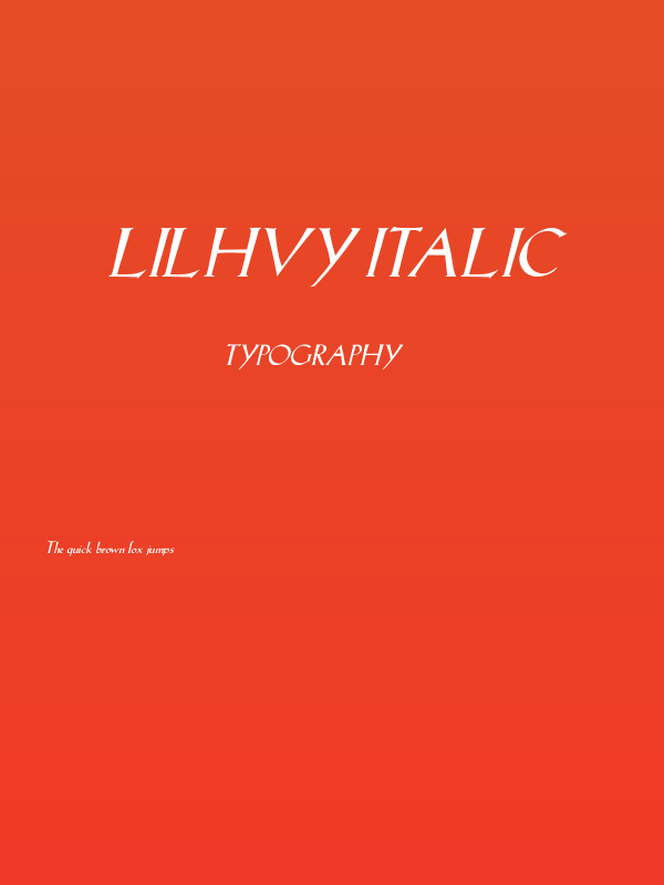 LilHvy Italic Poster