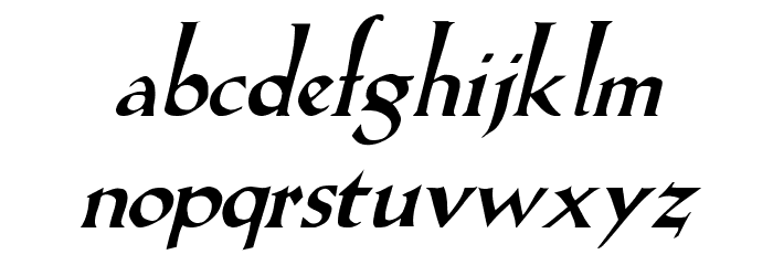 LilHvy Italic フォント 小文字