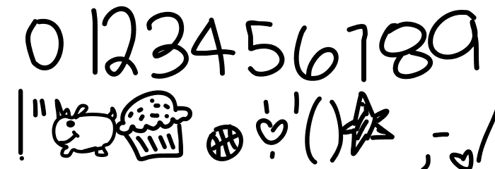 LilTastyGoods Font Alte caractere