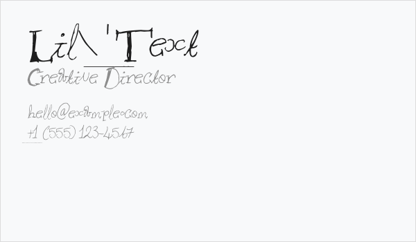 Lil'Text Business Card