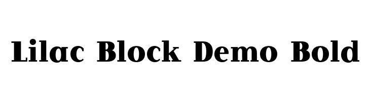 Lilac Block Demo Bold  免费字体下载