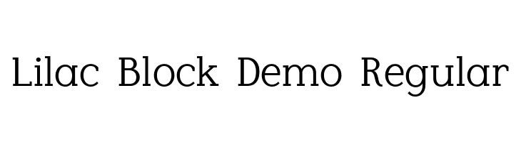 Lilac Block Demo Regular  नि: शुल्क फ़ॉन्ट्स डाउनलोड