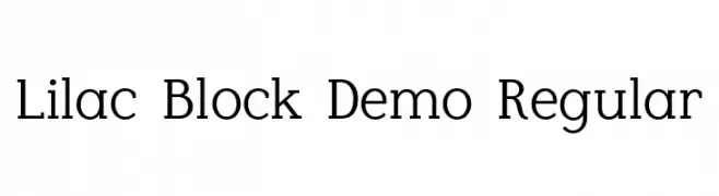 Lilac Block Demo Regular  Frei Schriftart Herunterladen