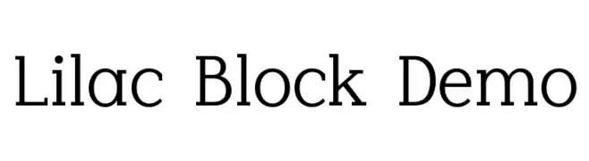 Lilac Block Demo  font caratteri gratis