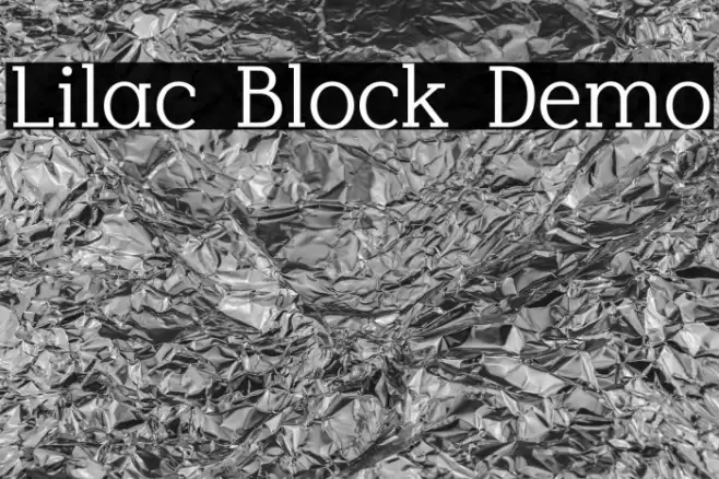 Lilac Block Demo Font examples