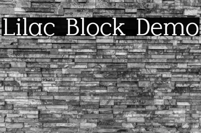 Lilac Block Demo Font examples