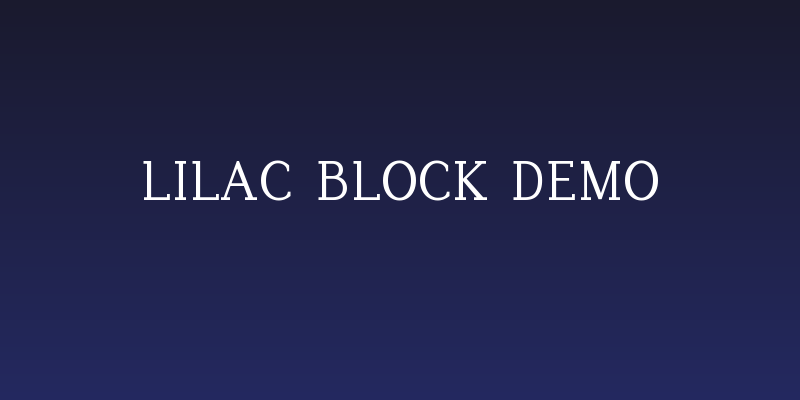 Lilac Block Demo Social Header