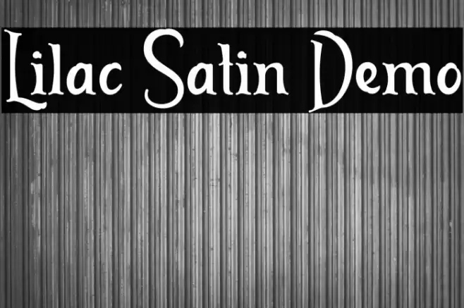 Lilac Satin Demo Font examples