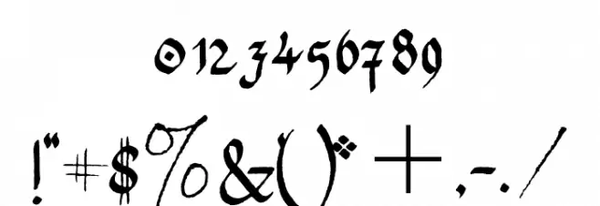 Lilian Scheaffer Gothic Adorned Font OTHER CHARS