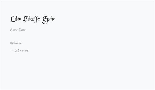 Lilian Scheaffer Gothic Business Card