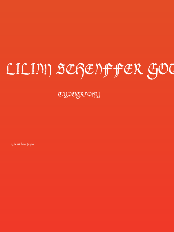 Lilian Scheaffer Gothic Poster